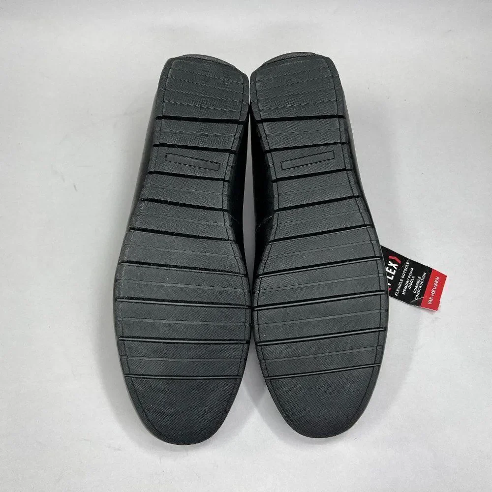 Van Heusen‎ Rail Driving Loafers Men's Size 11 Black Leather Slip On Dress Shoes